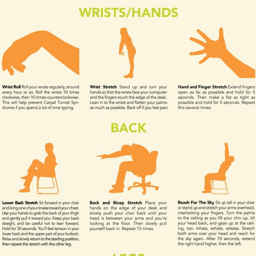 Stretching and exercises for the office | Clinique Solution Santé ...