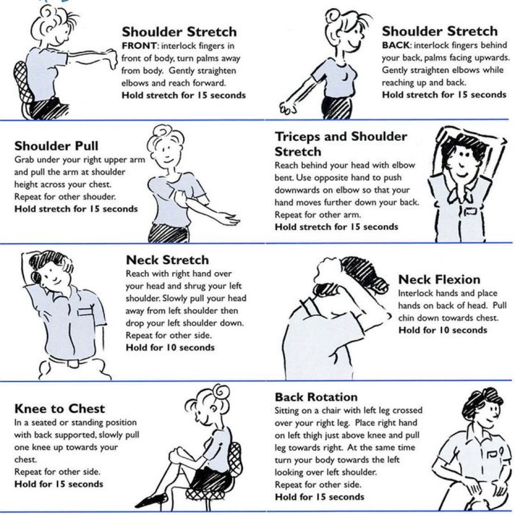 Stretching and exercises for the office | Clinique Solution Santé ...